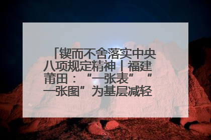 锲而不舍落实中央八项规定精神丨福建莆田：“一张表”“一张图”为基层减轻“数字负担”