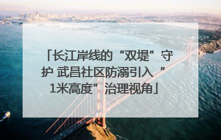 长江岸线的“双堤”守护 武昌社区防溺引入“1米高度”治理视角