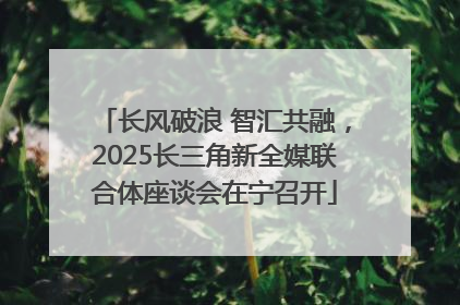 长风破浪 智汇共融，2025长三角新全媒联合体座谈会在宁召开
