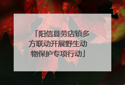 阳信县劳店镇多方联动开展野生动物保护专项行动