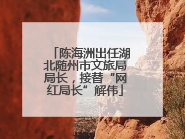 陈海洲出任湖北随州市文旅局局长，接替“网红局长”解伟