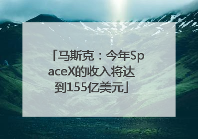 马斯克：今年SpaceX的收入将达到155亿美元
