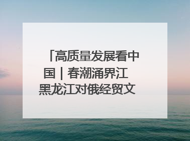 高质量发展看中国｜春潮涌界江 黑龙江对俄经贸文旅交流绿意盎然