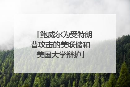 鲍威尔为受特朗普攻击的美联储和美国大学辩护