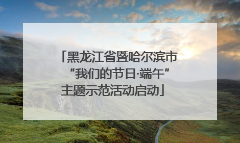 黑龙江省暨哈尔滨市“我们的节日·端午”主题示范活动启动