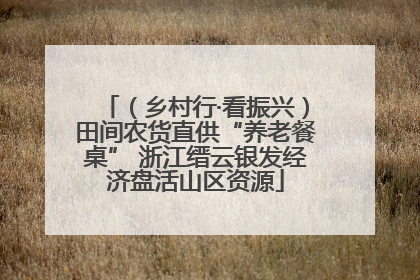 （乡村行·看振兴）田间农货直供“养老餐桌” 浙江缙云银发经济盘活山区资源