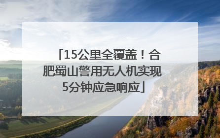 15公里全覆盖！合肥蜀山警用无人机实现5分钟应急响应