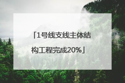 1号线支线主体结构工程完成20%