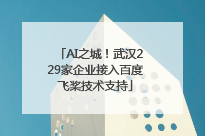 AI之城！武汉229家企业接入百度飞桨技术支持